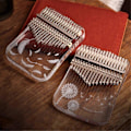 Miniatyrbillede 1 af 5: Kalimba 17 Tangenter Professionelt Tommelfingerklaver Akryl Kalimba Tommelfingerklaver Keyboard Musikinstrument Hvid
