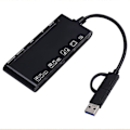 Miniatyrbild 2 av 5: 7-i-1 USB 3.0 Typ-C Multifunktionskortläsare /XD/MS/SD/TF-kort