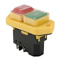 Miniatyrbild 1 av 5: YH02-A Elektromagnetisk Strömbrytare 220V 15A 5PIN Start Tryckknapp för Maskinverktygsutrustning Vattentät Panel