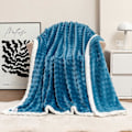 Miniatyrbild 3 av 5: Sommarpläd Filt Fleece Filt Enfärgad Design Hudvänlig Andningsbar Hållbar Sömnad Tvättbar Sängfilt Camel M