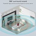 Miniatyrbild 5 av 5: Metallkort Mini Rund Utomhus Hemdator Mini Högtalare Trådlös Bluetooth Högtalare Subwoofer (Röd)