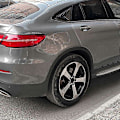 Miniatyrbild 5 av 5: Bil Bakre Triangulära Fönsterjalusier Persienner Skydd Trim för GLC Coupe C253 2016-2022 Kolfiberfärg