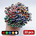 Pikkukuva 2 / 5: 20 kpl 6 mm metalliset LED-varoitusvalot merkkivalo valkoinen