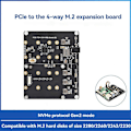 Pikkukuva 2 / 5: 5 PCIe - 4-CH M.2 NVMe -sovitinkortti EU-pistokkeella
