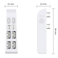 Miniatyrbillede 3 af 5: For Slim 6-i-1 USB 2.0 HUB Dataoverførselsforlænger, Hvid