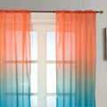 Miniatyrbild 5 av 5: Tyllgardin Icke-blekande Andningsbar Polyester Gradient Design Skir Drapering för Vardagsrum Grey L