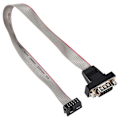 Miniatyrbillede 1 af 5: DB9 RS232 til 10-pin fladkabel-stikadapter