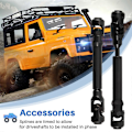 Miniatyrbild 1 av 5: 2 st Drivaxlar för 313 mm Hjulbas Axial SCX10 & SCX10 II 1/10 RC Bil