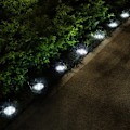 Miniatyrbild 3 av 5: 4-pack Solcellsdrivna Marklampor, 8 LED Utomhus Solcellslampor, Vattentäta Nedgrävda Lampor, Solcellsträdgårdslampor, Landskapsbelysning