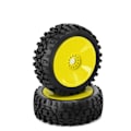 Pikkukuva 5 / 5: 4 KPL 1/8 RC Pyörän Rengas 120/112MM 1/8 RC Auto Kuorma-autolle, Keltainen