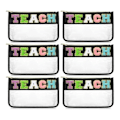 Miniatyrbillede 1 af 5: 6 stk. Chenille Brevtaske Bulk Preppy Patch Makeup Taske