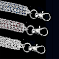 Miniatyrbild 4 av 5: Halsband för husdjur B, 3 rader strasshalsband White M