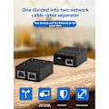 Miniatyrbillede 1 af 5: 2 Port 100Mbps Netværk Switch RJ45 Netværkskabel Splitter Hvid