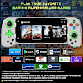 Miniatyrbild 3 av 5: Trådlös spelkontroll för mobiltelefon Android iOS för PS4 Switch (Vit)