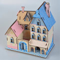 Pikkukuva 3 / 4: Paca Villa Palapeli Puinen DIY Kokoamis 3D Palapeli Lelu Opettavainen Jigsaw Lelu Lapsille