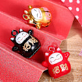 Miniatyrbillede 4 af 4: 18 stk. japanske katteklokker, lykkekatteformede jingle bells-charms til gør-det-selv-håndværk