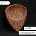 Miniatyrbild 3 av 5: Räfflade Plektrum i Trä för Elgitarr, Akustisk Gitarr eller Basgitarr, E