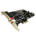 Pikkukuva 1 / 5: 5.1 Äänikortti PCI Express PCI-E Sisäänrakennettu Kaksoislähtöliitäntä PC Window XP/7/8/10:lle