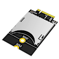 Miniatyrbillede 1 af 5: Ny version SD-kort til NGFF Key B-adapter