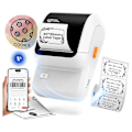 Miniatyrbillede 2 af 5: Bluetooth Labelprinter, Blækfri Bærbar Labelprinter til Adresse, B