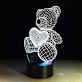 Miniatyrbild 3 av 5: 3D Optisk Illusion Lampa LED 7 Färger Touch Switch Ändra Nattlampa För Sovrum Heminredning