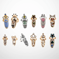 Pikkukuva 3 / 3: 12 kpl Alloy Personalized Crystal Crown Sormukset Muoti Kynsien Koristelu Nivelrengas