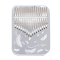 Miniatyrbillede 2 af 5: Kalimba 17 Tangenter Professionelt Tommelfingerklaver Akryl Kalimba Tommelfingerklaver Keyboard Musikinstrument Hvid