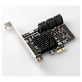 Miniatyrbild 2 av 5: PCI-E SATA Expansionskort PCI-E X1/X4 till SATA3.0 6 Port Riser Adapter
