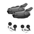 Miniatyrbild 1 av 5: 2 st Bluetooth Intercom Motorcykel Fullhjälm Headset för 2 Förare