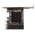 Pikkukuva 1 / 5: PCI-E 6 Portin SATA-kortti PCI-E 4X -kortit PCI Express - SATA 3.0 6 Portin SATA III 6Gbps PCIE X4 -laajennuskortti