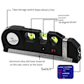 Miniatyrbild 3 av 5: Multifunktionell Laserlinjal Laser Multifunktionell Laserpass och Vattenpass Metriska Linjaler Laser Rak Linje Horisont