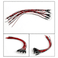 Pikkukuva 4 / 5: 10 kpl 20 cm 3 mm / 5 mm LED-lamppukaapeli, esijohdotettu DC-valodiodi Red 3mm