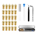Miniatyrbillede 2 af 5: 25 stk. MK8 dyser 0,4 mm, 3D-printer messingdyser, 3 dyse