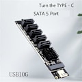 Pikkukuva 2 / 5: TYPE-C - SATA3.0 5 portin adapterikortti