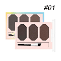 Miniatyrbillede 2 af 3: 3 Farver Øjenbrynspudder Makeup Palette Vandtæt Nuance til Øjenbrynsforstærker A