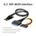 Miniatyrbillede 2 af 5: M2TO8639 M.2 M-Key til U.2 SFF-8639 Adapterkabel