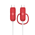 Pikkukuva 1 / 5: 2 kpl Silikoninen latauskaapelin suojakotelo, murtumaton datakaapelin johdon suojus, käämisuojus, kaapelin kääre, yhteensopiva iPhonelle Androidille tyypille Red Type-C