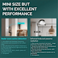 Miniatyrbild 3 av 5: för Hemsäkerhet Tuya Smart Kropp Existerar Sensor 5.8G