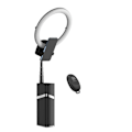 Miniatyrbillede 2 af 5: Mini Bærbar LED Ring Fill Light Tripod til Livestreaming Sort