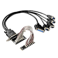 Pikkukuva 2 / 5: M.2 - 4 sarjaporttia ja 1 rinnakkaisporttikortti RS232 Tongxin Multi Expansion Card B Key M Key NGFF WCH384