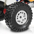 Pikkukuva 5 / 5: Rengassarja 1/10 RC Crawler -autoille Axial SCX10 Wraith RR10 Capra, valkoinen