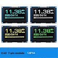 Miniatyrbild 2 av 5: 2.42-tums OLED-skärmmodul 128x64, högupplöst LCD-skärm grön