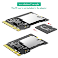 Pikkukuva 5 / 5: Uusi versio Micro-SD-kortti, TF SDHC SDXC - NGFF Key A-E -sovitin