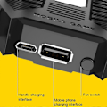 Miniatyrbild 4 av 5: Triggers 6 Fingrar Mobilspelskontroll Shooter Trigger Kylfläkt Powerbank Speljoystick 3 I 1-4000mAh-