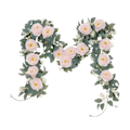 Miniatyrbillede 1 af 5: 1 stk./2 stk. kunstig blomsterranke 2 m rosenbladranke guirlande med 8 kameliablomster simuleret kameliablomststreng til fest bryllup væg Light Pink 2pcs