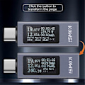 Miniatyrbild 4 av 5: Typ-C Multifunktionell Digital Display Amperemeter Testare