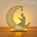 Pikkukuva 4 / 4: Eid Mubarak -riipus LED-valoilla kotiin, islamilainen Eid R Kareem -koriste Style 3