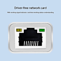 Miniatyrbild 3 av 5: Type-C till RJ45 Ethernet Kabelansluten LAN-adapter 100/1000Mbps (Silver Type C Gigabit)