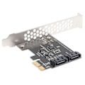 Pikkukuva 1 / 5: PCIe Express - SATA3.0 2-Port SATA III 6G -laajennuskortti