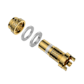 Miniatyrbillede 4 af 5: High-End Solid Kobber 24K Forgyldt Hun Jack Stik